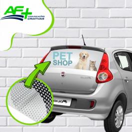 ADESIVO MICROPERFURADO VINIL MICROPERFURADO  FRENTE COLORIDO   