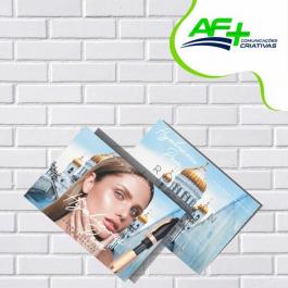 PANFLETO COUCHE 10 X 14 4/4  CORTE RETO 